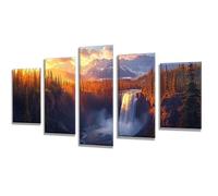 5 Pièces Diamond Painting Automne Paysage Diamond Painting Adulte, DIY Full Drill Loisirs Créatifs Broderie Diamant Kit, Broderie Diamant Grand pour Décoration Maison Cadeau Femme 175x105cm q-806