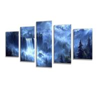 5 Pièces Diamond Painting Automne Paysage Diamond Painting Adulte, DIY Full Drill Loisirs Créatifs Broderie Diamant Kit, Broderie Diamant Grand pour Décoration Maison Cadeau Femme 225x135cm q-517