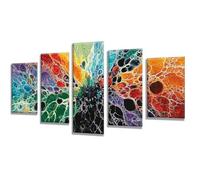 5 Pièces Diamond Painting Couleur Abstrait Diamond Painting Adulte, DIY Full Drill Loisirs Créatifs Broderie Diamant Kit, Broderie Diamant Grand pour Décoration Maison Cadeau Femme 175x105cm q-734