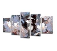 5 Pièces Diamond Painting Papillon Fleur Diamond Painting Adulte, DIY Full Drill Loisirs Créatifs Broderie Diamant Kit, Broderie Diamant Grand pour Décoration Maison Cadeau Femme 225x135cm q-510