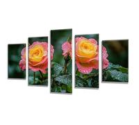 5 Pièces Diamond Painting Usine Fleur Diamond Painting Adulte, DIY Full Drill Loisirs Créatifs Broderie Diamant Kit, Broderie Diamant Grand Art pour Décoration Maison Cadeau Femme 225x135cm q-503