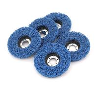 5 Pièces Disque De Nettoyage,Meule De Décapage De Peinture,Disque Abrasif De Bande De Poly,Décapant De Peinture De Rouille,Meule De Nettoyage Pour Meuleuse D'angle 115 Mm (Bleu)