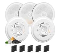 5 Pièces Distributeur d’Eau filtrante pour Chat et Chien, Feriva Filtres de Remplacement pour Everweet Solo SE/Solo 2/3 Pro/3/2s Fontaine Eau Chat, Système de filtration multiple