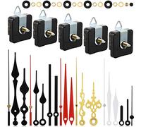 5 Pièces DIY Pièces de Réparation de Mécanisme de Mouvement d'Horloge à Quartz Kits de Moteur d'Horloge à Piles avec 7 Paires Aiguilles Différentes pour DIY Réparation d'Horloge (0,7 Pouce)