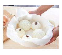 5 pièces Doublures en coton à vapeur Tapis en maille respirant Carré Tampon antiadhésif Friteuse à air Cuire à la vapeur Dumplings Pain Brioches Fourniture de riz Tissu filtrant alimentaire, 32 CM