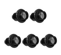 5 Pièces Douille de Plafonnier Rétro E26 250v 250w Noire à Bague | Bakelite, Bouton Rotatif et Câble Suspendre, pour Décoration Café, Restaurant et Installation DIY
