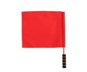 5 pièces drapeau à main d'arbitre de sport d'entraînement d'athlétisme officiel d'informateur Performance pour Football(Red)