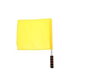 5 pièces drapeau à main d'arbitre de sport d'entraînement d'athlétisme officiel d'informateur Performance pour Football(Yellow)