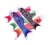 5 Pièces Drapeau de Carpe Japonaise en Satin, Léger et Portable | Impression Vive et Belle Finition, Usage Extérieur Suspendu, Motif Poisson Japonerie, Couleur Aléatoire