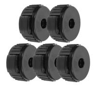 5 Pièces Écrous de Cymbale à Dégagement Rapide Noirs en Plastique | Fixation Push-in, Bouton de Prise sur Tige Filetée, pour Répétition, Studio et Scène