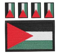 5 Pièces Écusson du Drapeau de Palestine Brodé pour Vêtements