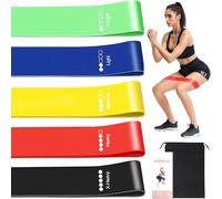 5 Pieces Elastic Bodybuilding 5 Levels Of Strength Latex Resistance Band With Carry Bag And Instructions,Gym Accessories For Bodybuilding,Pilates Yoga