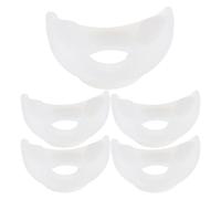 5 Pièces Embout Buccal de Tuba de Rechange en Silicone Blanc | Usage Snorkeling et Rééducation Pulmonaire à Domicile, Surface Douce, Retour de Pression Précis