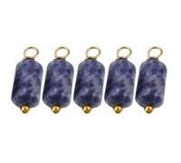 5 pièces en acier inoxydable robuste avec des motifs en pierre naturelle, accessoire portable pour les fêtes, les dates, les fournitures et l ' usage quotidien, accessoires de conception unique
