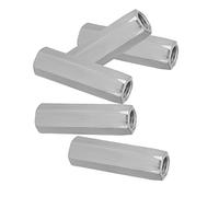 5 Pièces en Acier zingué M10 * 40/50 écrous Longs, écrou Hexagonal de Couplage écrou Hexagonal Long écrou fileté Hexagonal Attaches Filetées (M10*50)