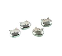 5 pièces en argent sterling pour vieux chaton fait à la main, Métal