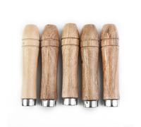 5 pièces en bois pour poignée de lime avec manchon en métal, parfait pour divers modèles de fichiers, longueur 9 cm