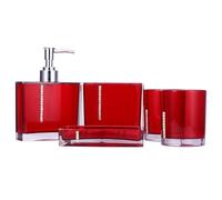 5 pièces/Ensemble d'accessoires de Salle de Bain en Acrylique, Porte-Bouteille de Tasse de Bain, Porte-Brosse à Dents, Porte-Savon, Fournitures de Maison de Style de Luxe,