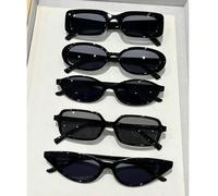 5 pièces Ensemble de lunettes vintage de style Ins, intemporel, élégant, pour les meilleurs amis. Convient pour la vie quotidienne, les sorties, la décoration de prises de vue de rue. S'adapte à diffé