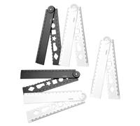 5 pièces ensemble de règles de dessin géométriques pliantes portables outil de dessin en plastique avec marquage clair pour les étudiants ingénieurs règle à bords arrondis sûrs