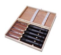 5 pièces/ensemble HSS tour ciseau ensemble d'outils de tournage du bois HSS haute vitesse en acier demi-cercle couteau à main en bois outil de tournage Bricolage pour débutants