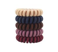 5 pièces/ensemble mode mat solide fil de téléphone élastique bandeau cheveux givré spirale cordon cravate extensible pour diverses tâches ménagères(Cloth5)