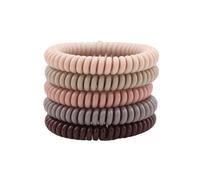5 pièces/ensemble mode mat solide fil de téléphone élastique bandeau cheveux givré spirale cordon cravate extensible Pour cheveux épais et fins(Color1thick5cm)