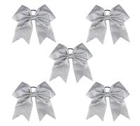 5 pièces/ensemble nœuds de joie solide élastique fait à la main for l'école collège Cheerleading chapeaux accessoires cheveux Pour Pom-Pom(Color 1)