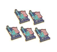5 Pièces Épingle Commémorative Patriotique 250e Anniversaire | Design Rouge Blanc Bleu, Légère et Portable, pour Célébration Patriotique, Fête du 4 Juillet