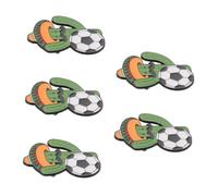 5 Pièces Épingle Souvenir de Football Cactus Vert en Alliage | Broche Stylée de Cactus, Décoration Commémorative Solide, pour Chapeaux et Vêtements