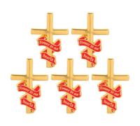 5 Pièces Épingles Funéraires Commémoratives en Croix | Tributs et Rituel Religieux, Lot Invité, Élégant, Léger, Confortable, N’abîme Pas Vestes ni Paquet