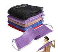 5 Pièces Eponge Africaine Exfoliante Gommage Gant de Toilette Exfoliant Double Face avec Poignées Brosse Exfoliante Douce et Rugueuse pour Exfoliant Violet Bleu café Noir Bourgogne