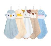 5 Pièces Essuie Main, Drap de Bain, Petite Serviette Main, Gant de Toilette Enfant, Serviette de Toilette, Essuie Main Cuisine Salle de Bain, Gant de Toilette Bebe, Lingette Lavable Bebe