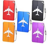 5 Pièces Etiquette Valise Voyage Avion,Etiquettes à Bagage,de Bagages étiquettes Autocollant Tag Accessoires,Etanche Vacances Voyages Valises Tags,pour Luggage Soute Porte Essentials Suitcase Label