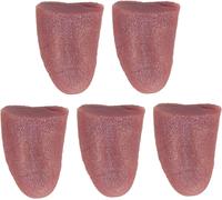 5 Pièces Fausse Langue, Langue Artificielle Réaliste, Accessoires De Magie Pour Halloween, Poisson D'avril, Spectacles De Magie, Performances, Farces.