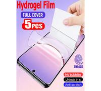 5 pièces Film hydrogel HD couverture complète anti-rayures compatible avec Samsung Galaxy S26 S25 S24 Ultra A57 A56 Z Flip 3/4/5/6/7/8/Compatible avec Xiaomi 17T 15T 14T Pro Poco X7 X8 X6 15C 15 14C N