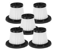 5 Pièces Filtre Hepa, Lavable, Noir, Plastique | Structure Plissée Multicouche, Usage Voiture et Maison, Réduit les Blocages, Réutilisable pour Entretien Régulier
