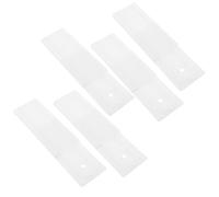 5 Pièces Fixateur de Multiprise Auto-adhésif Blanc en Plastique | Fixation sans Perçage, pour Routeur, Adaptateur, Boîte à Mouchoirs, Télécommande sur Verre ou Bois