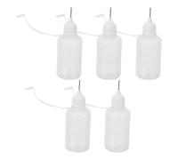 5 Pièces Flacon Applicateur à Embout Aiguille 30ml Corps Souple | Contrôle Facile du Dosage, Application Précise pour Colle et Huile, Usage en Atelier et Voyage