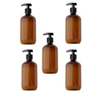 5 Pièces Flacon D'émulsion de Voyage 500ml en Pet Marron