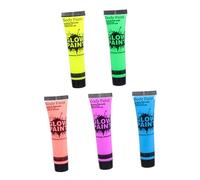 5 Pièces Fluo pour Corps de Réactives Uv Faciales Sûres pour Fêtes et Halloween Phosphorescents