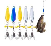 5 Pieces Fly Spinner Metal Bait | Spinners Fishing Lure | Reflective Kit Gear Bait For Saltwater Pike Walleye Bluegill Shad Lake Salmon Trout River Crappie Bass