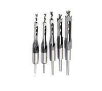 5 pièces foret à trou carré, scie tarière mortaise foret mortaisage ciseau outil de travail du bois 6mm, 8mm, 9.5mm, 12.7mm, 16mm