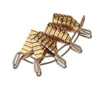 5 Pièces Formes de Nail Art en Aluminium Or Réutilisables