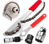 5 Pièces Fouet À Chaîne De Vélo, Kit D'outils De Chaîne De Vélo Avec Fouet À Chaîne, Outil De Retrait De Cassette De Vélo, Demonte Roue Libre, Convient Aux Roues Libres De Vélo (Avec Clé)