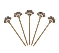 5 Pièces Fourchette à Cheveux Rétro en Alliage | Style Ancien Simple et Chic, Marron, pour Coiffure, Présent Mère ou Amie