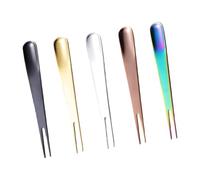5 Pièces Fourchettes à Apéritif à 2 Dents en Acier Inoxydable | Service Hygiénique et Net, Réutilisable, pour Olives, Hôtels, Thé de L’après-midi, Réception