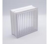 5 pièces FUCHS briques de verre parallèle incolore 19x19x8 cm