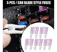 5 Pièces Fusibles Lame de Voiture Universels APM/ATM 35AMP - Protection contre les Courts-Circuits - Voiture, Bateau, Camion, SUV, Camping-Car - Plastique Métal Violet