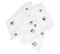5 Pièces Gabarit de Courtepointe Acrylique Transparent | Marquages Clairs, Surface Antidérapante, Découpe Rapide, Alignement Net, pour Couturières Professionnelles et Loisirs